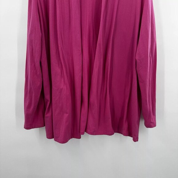 Talbots Cardigan Sweater Womens 2X Pink Open Light Weight Casual Layering - Picture 4 of 9